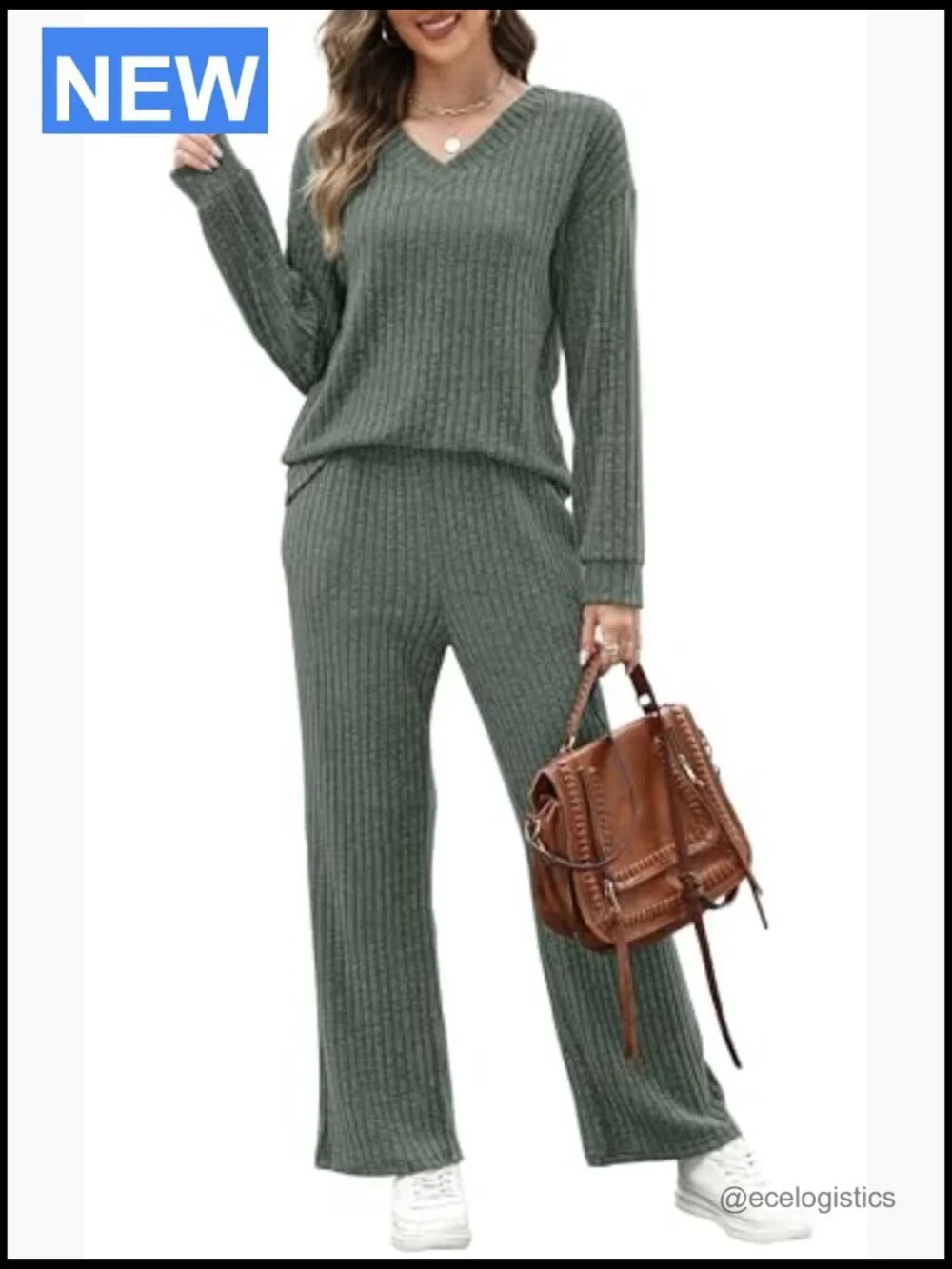 Sweater Pant Set Lounge Tracksuit Travel Outfit S-2XL